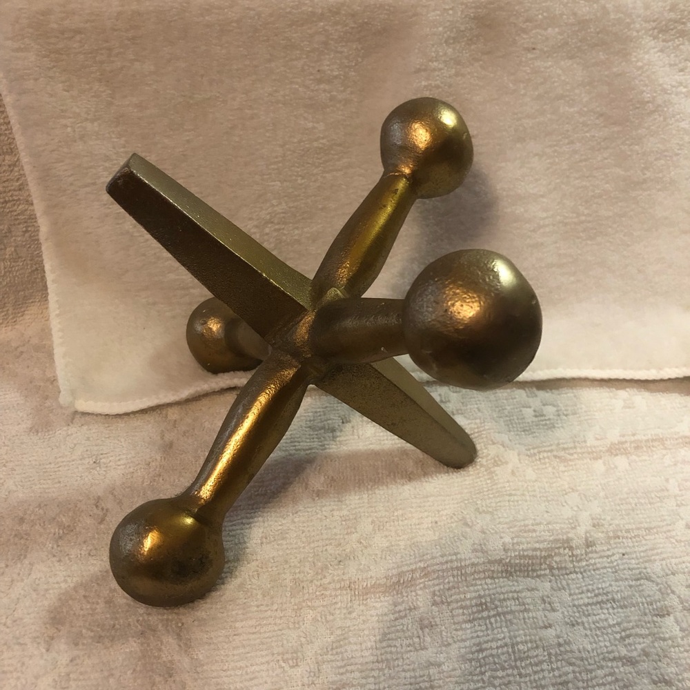 Oversized nostalgic brass painted iron jack home decor